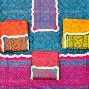 Zumzum cotton karizma Three piece - yellow and green mixed - Image 2