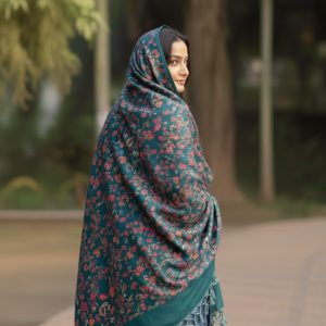 Ladies shawls - green colour - Image 4