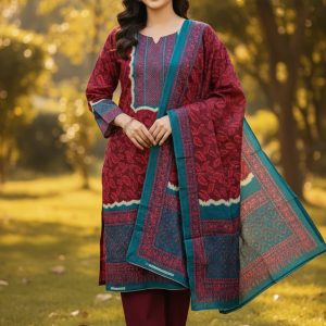 karizma Three piece - meroon - Image 1